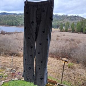 Men's Green Pants with Palm Tree Pattern XL